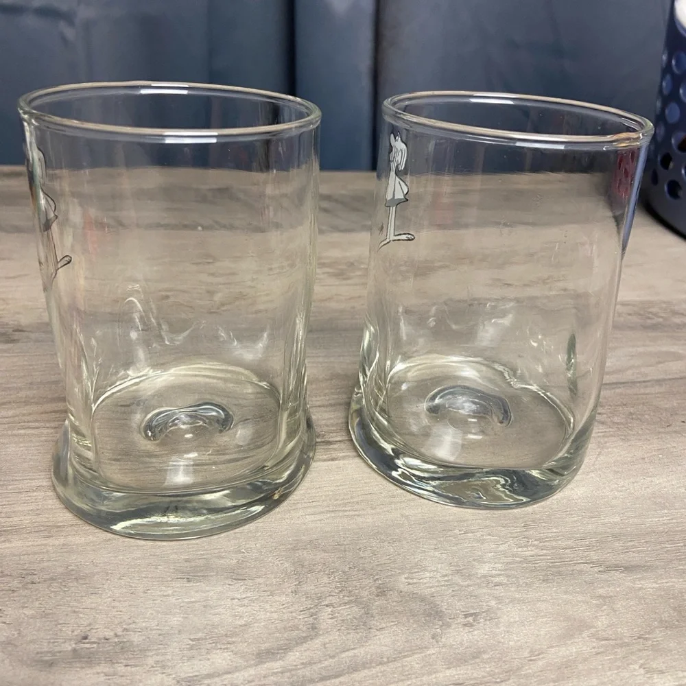 Set of 2 Vtg B.C. Comics Johnny Hart Caveman, drinking‎ whiskey glasses